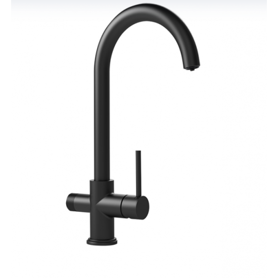 Μπαταρία Κουζίνας Πάγκου Ψηλή Viospiral Line Τριών Διαδρομών μαζί με το Φίλτρο 00-02090/3BF Black Matt 